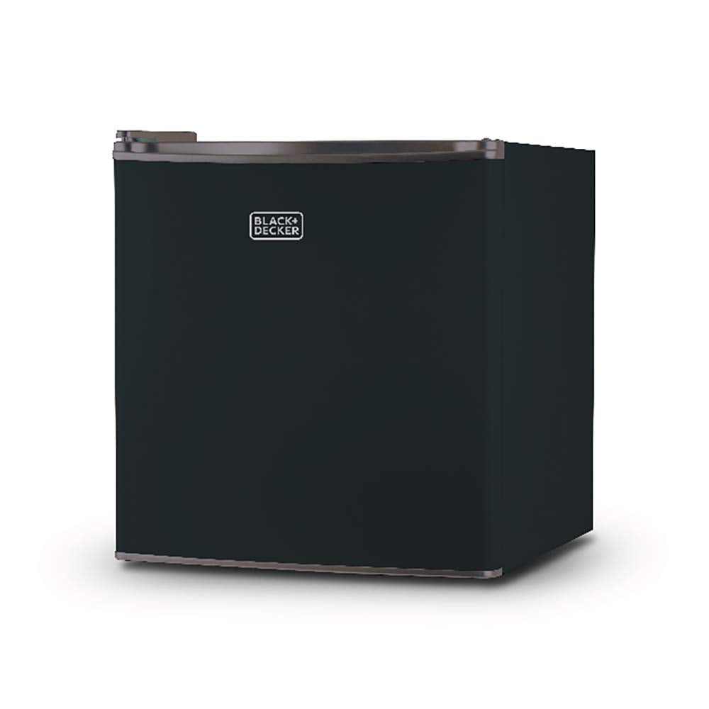 Compact Single Door Mini Fridge with Freezer, 1.7 Cubic Feet, Black & Single Serve K-Cup Pod Coffee Maker, Black G470