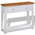 Sofa Side Table with 2 Drawers and Storage Shelves R877
