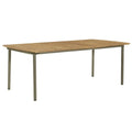 9 Piece Natural Wood and Grey Metal Outdoor Dining Set U4451