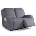 2 Piece Polyester Stretch Recliner Loveseat Slipcover G2589