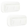 Two Way Plastic Vent with Trim Ring and Built-in Screen, 2 Pack, White E139