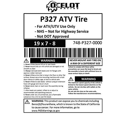 Front ATV/UTV Tire 19 x 7-8 R8877