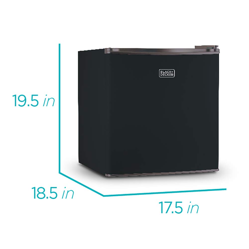 Compact Single Door Mini Fridge with Freezer, 1.7 Cubic Feet, Black & Single Serve K-Cup Pod Coffee Maker, Black G470