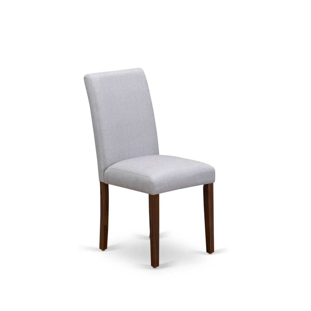 9 Piece Walnut Dining Table Set with 8 Grey Linen Chairs V5168