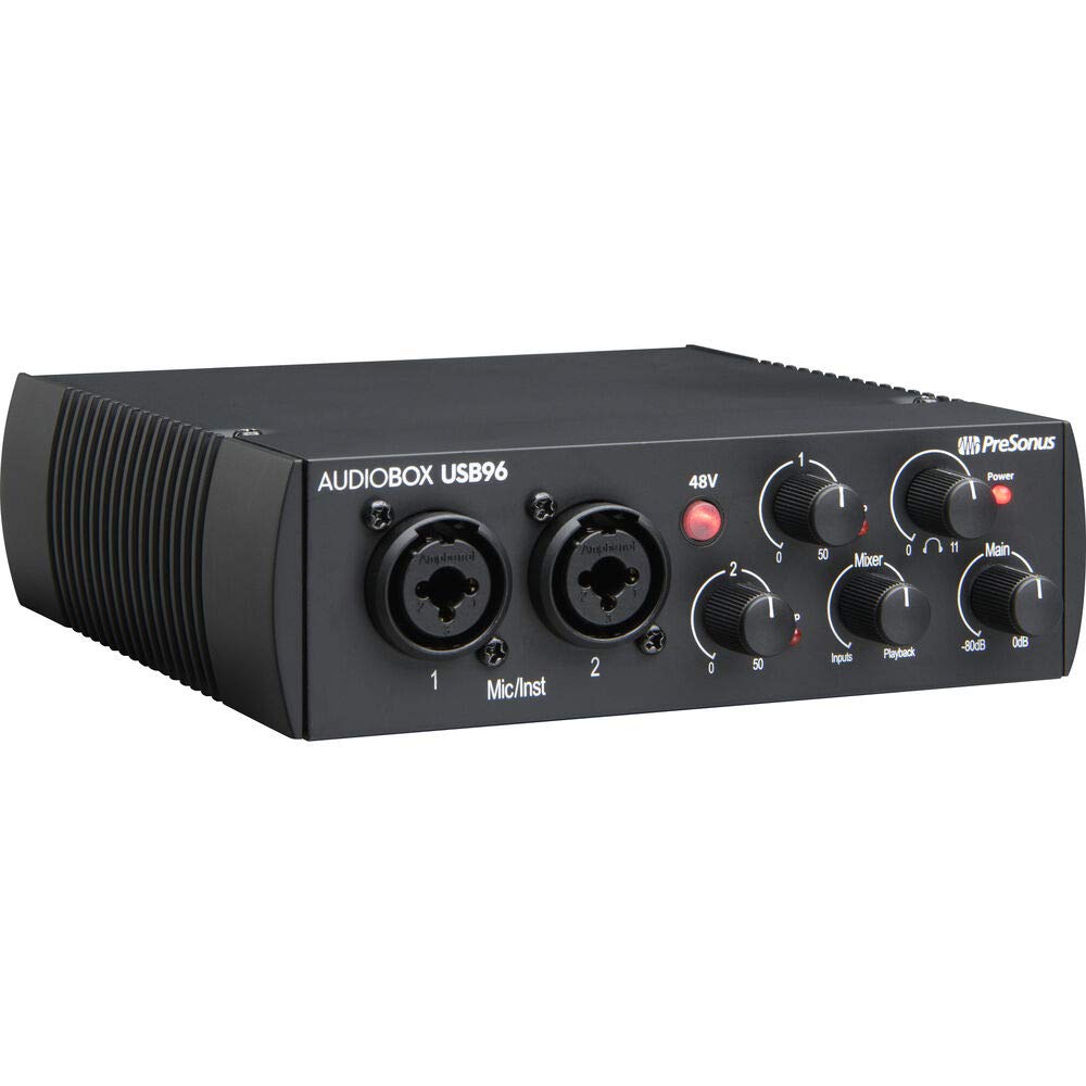 USB Audio MIDI Interface Recording Bundle with Condenser Microphone and Headphones L392