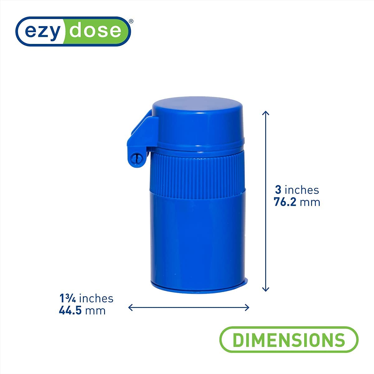 3 Compartment Pill Crusher, Cutter & Grinder with Drinking Cup, Blue A921