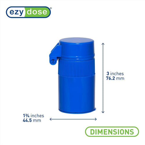 3 Compartment Pill Crusher, Cutter & Grinder with Drinking Cup, Blue A921