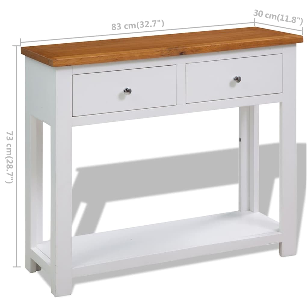 Solid Oak Wood Console Table M242