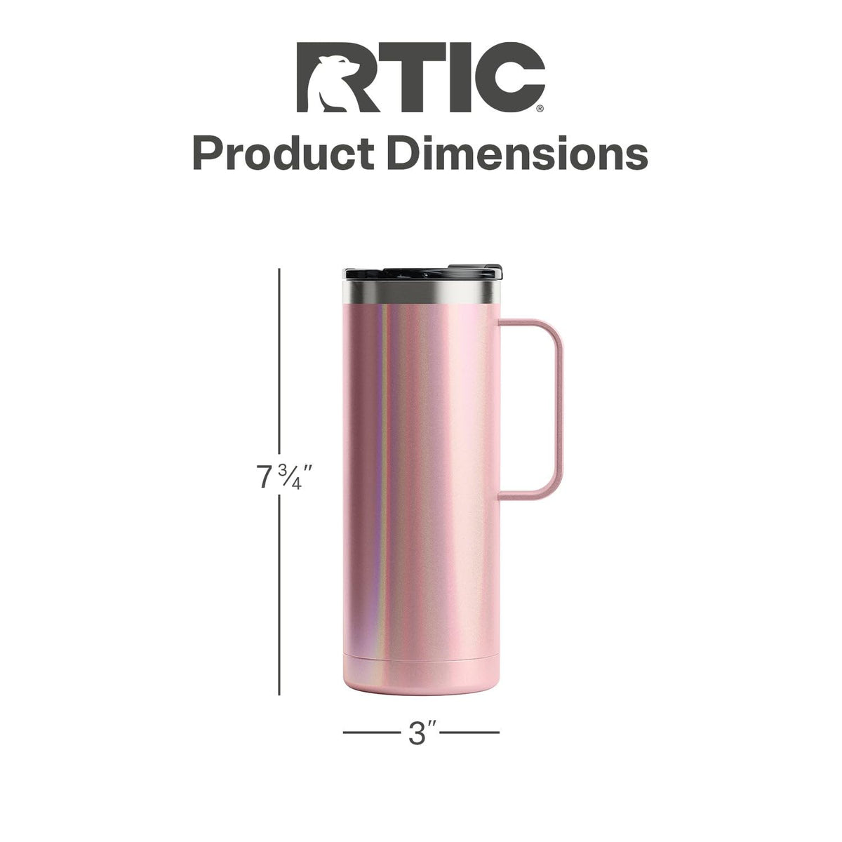 20oz Stainless Steel Insulated Travel Mug with Lid and Handle M36057