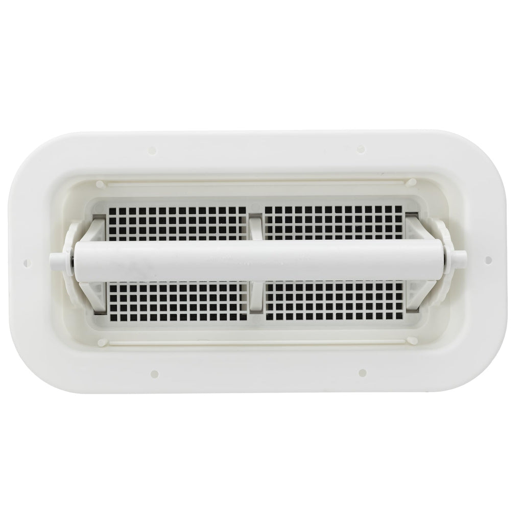 Two Way Plastic Vent with Trim Ring and Built-in Screen, 2 Pack, White E139