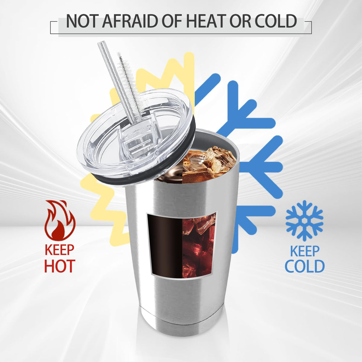 12 Pack Insulated Stainless Steel Tumbler with Lid and Straw Q688