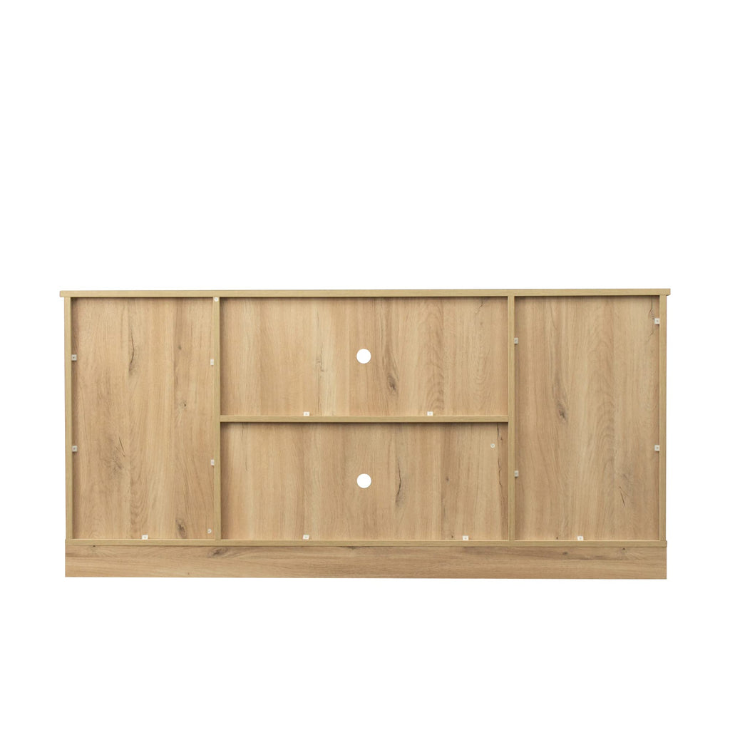 Sliding Barn Door Wood TV Stand with Adjustable Shelves T916