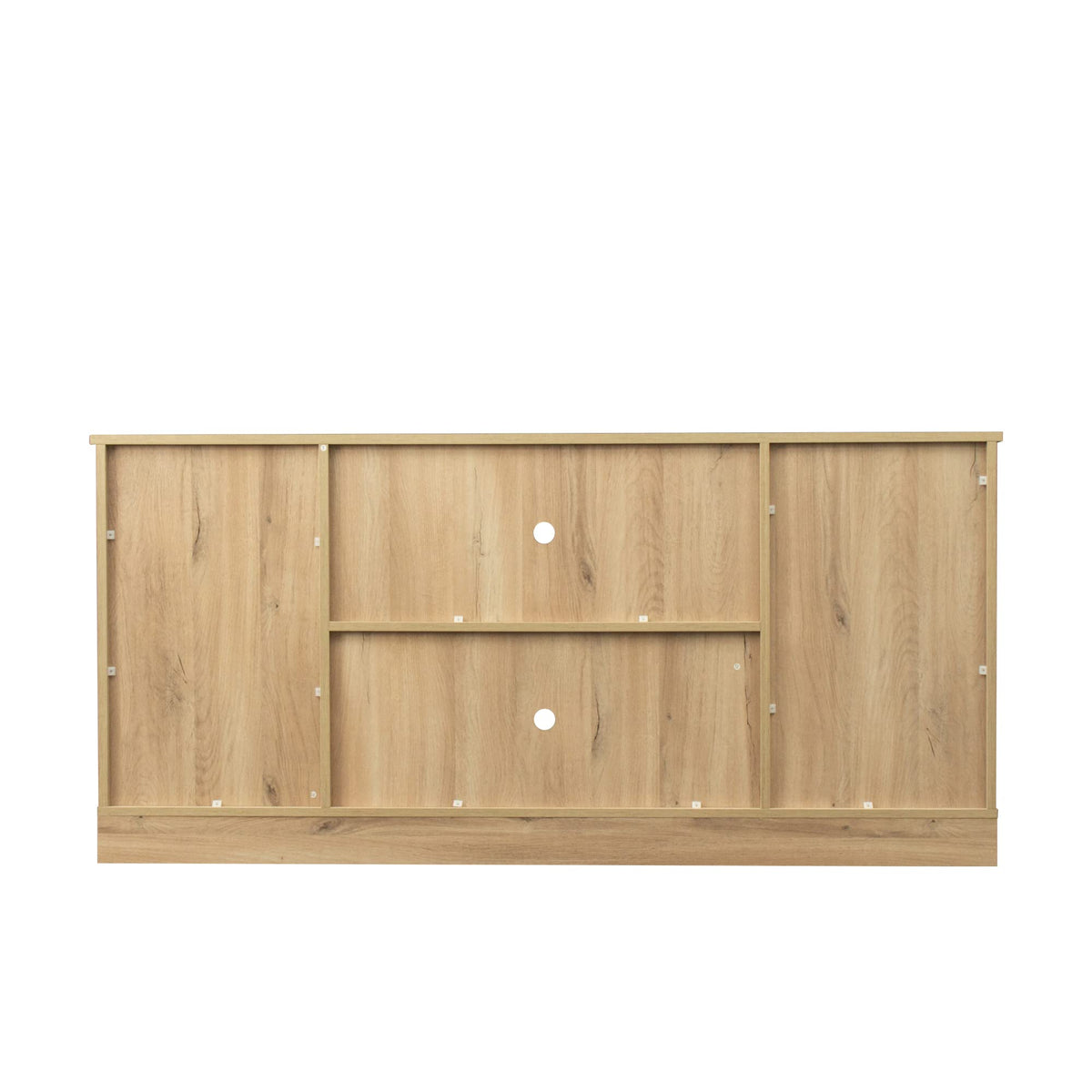 Sliding Barn Door Wood TV Stand with Adjustable Shelves T916