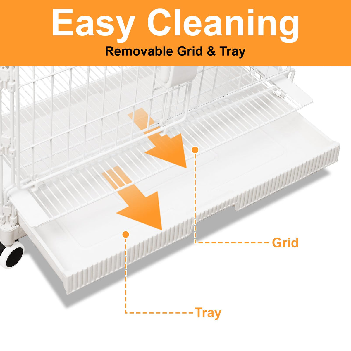 24 Inch White Puppy Crate A54900