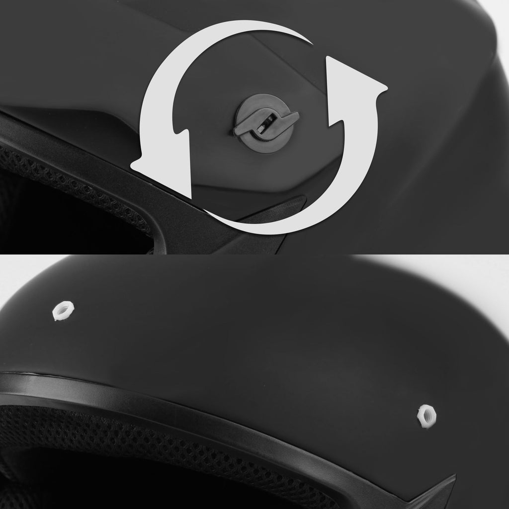 Matte Black Adult Full Helmet Medium M852