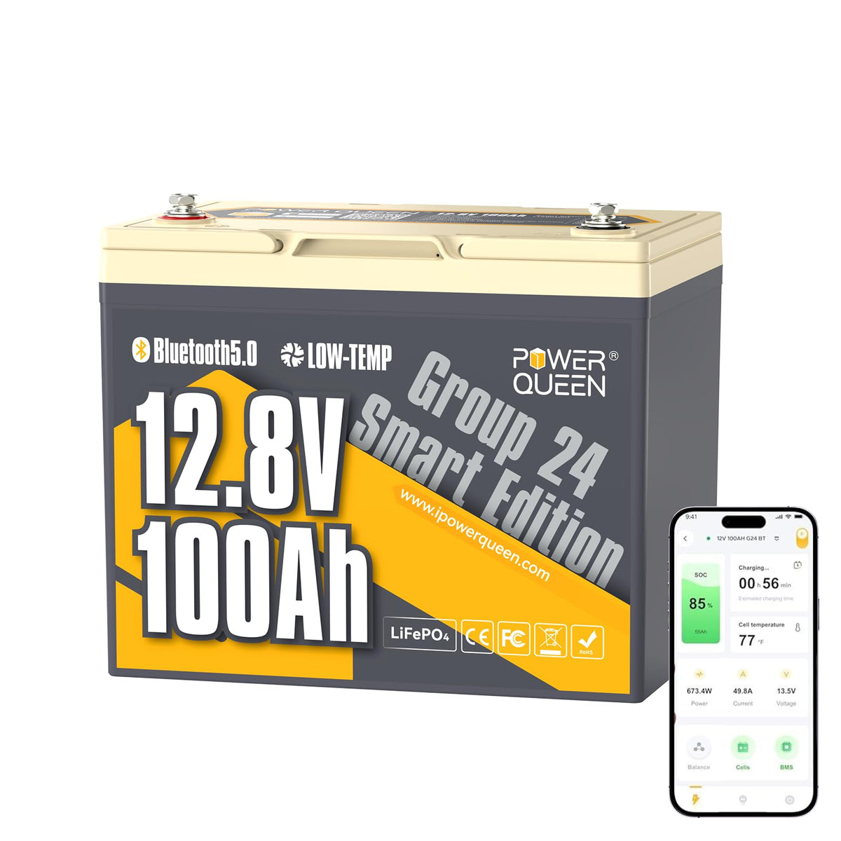 12V 100Ah LiFePO4 Lithium Battery A247