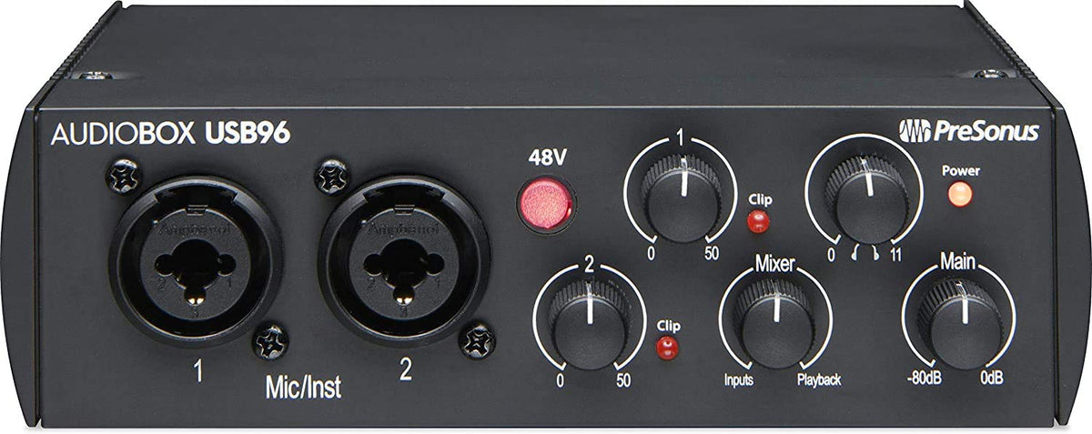 USB Audio MIDI Interface Recording Bundle with Condenser Microphone and Headphones L392