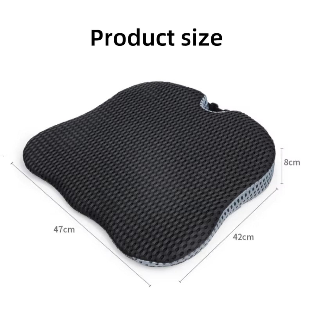 Memory Foam Grey Car Seat Booster Cushion D10738