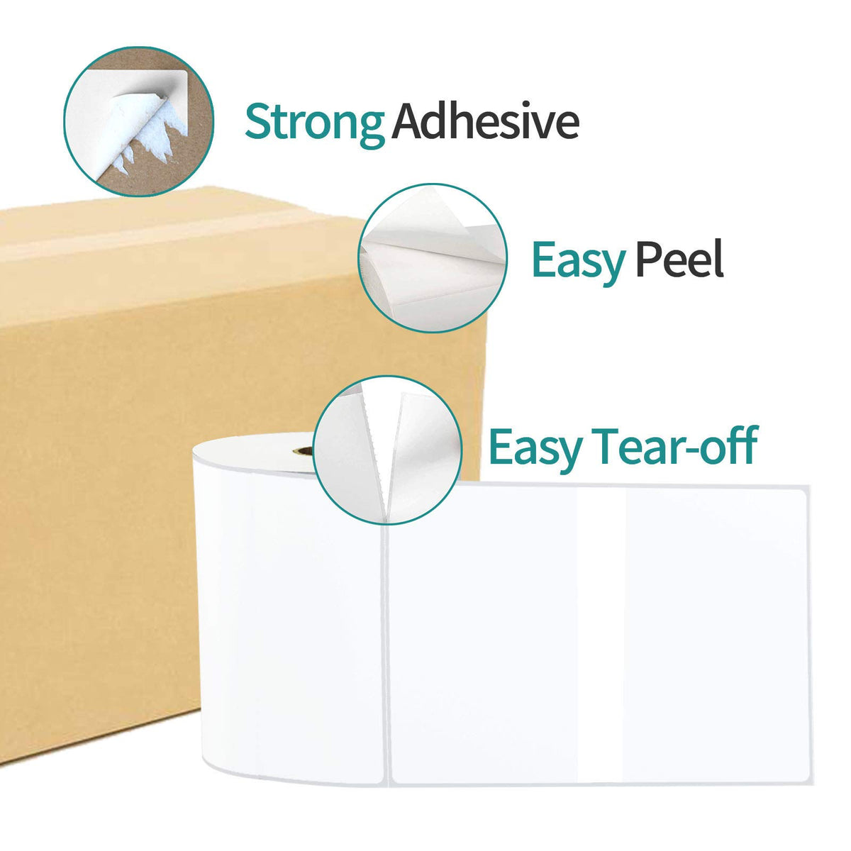 4 Rolls 450 Labels 4x6 Direct Thermal Shipping Labels 1" Core Permanent Adhesive I438