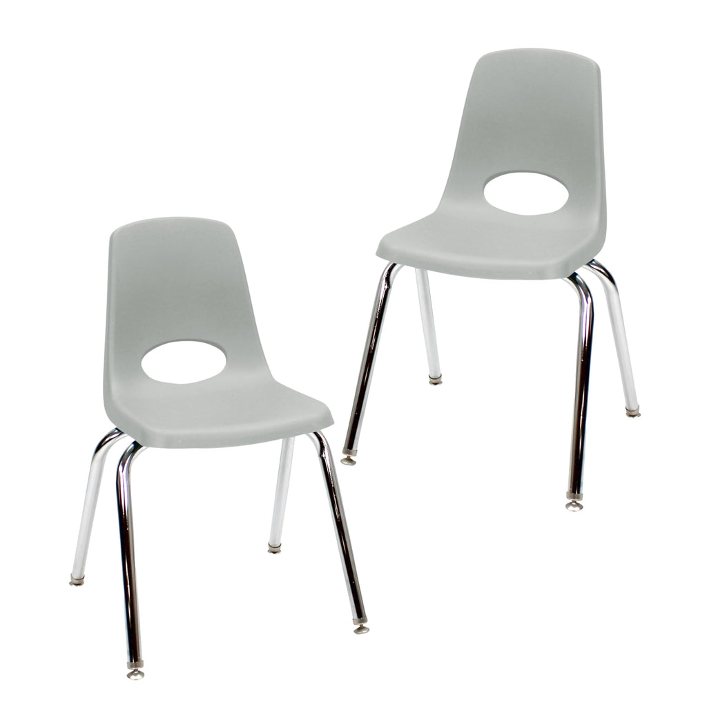 16" Light Gray School Stack Chair 2-Pack G980727