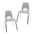 16" Light Gray School Stack Chair 2-Pack G980727