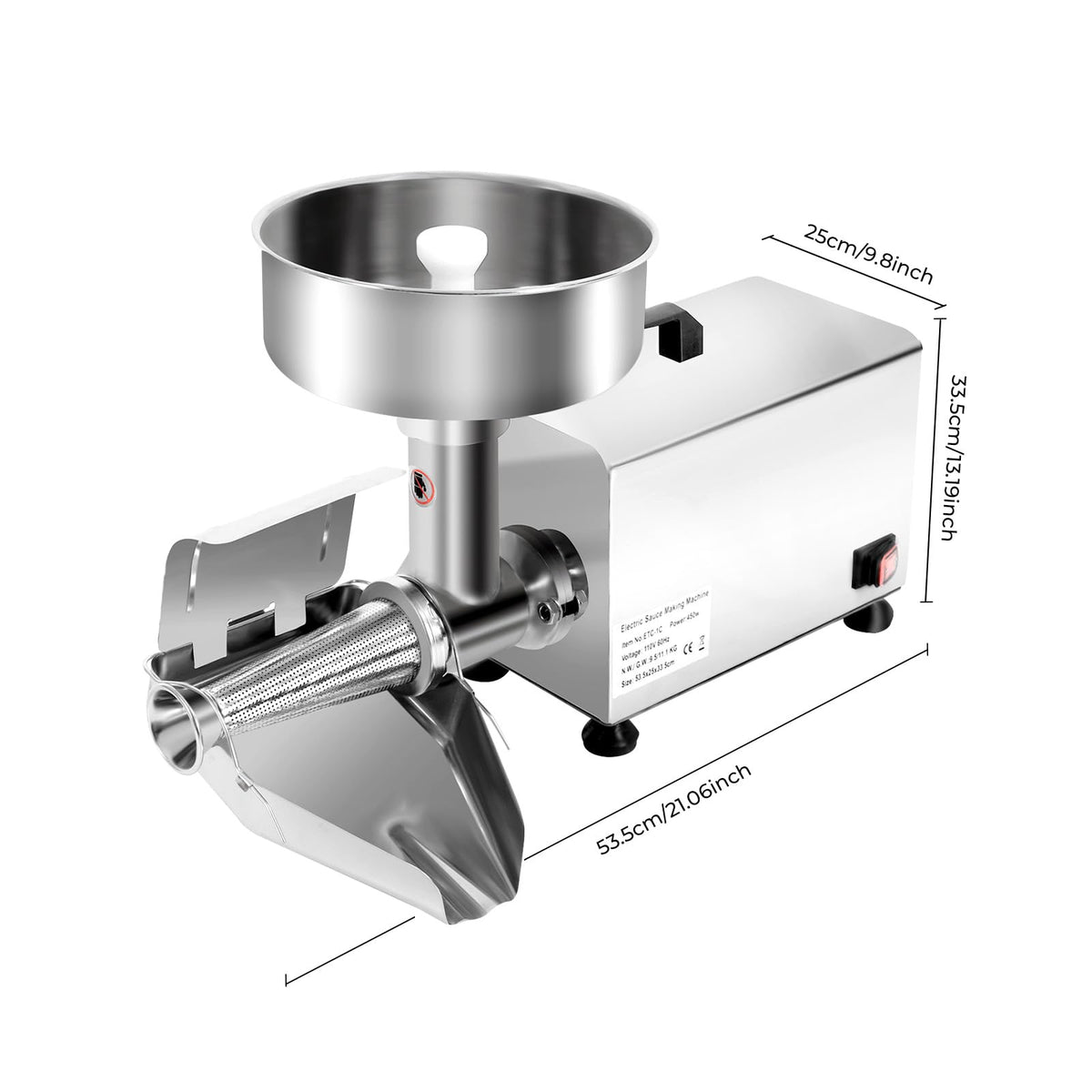 450W Stainless Steel Tomato Strainer Machine J257932