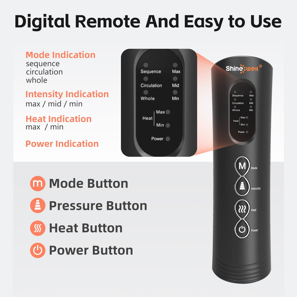 Air Compression Leg Massager with Heat D476