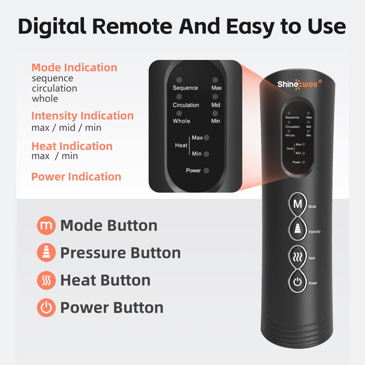 Air Compression Leg Massager with Heat D476