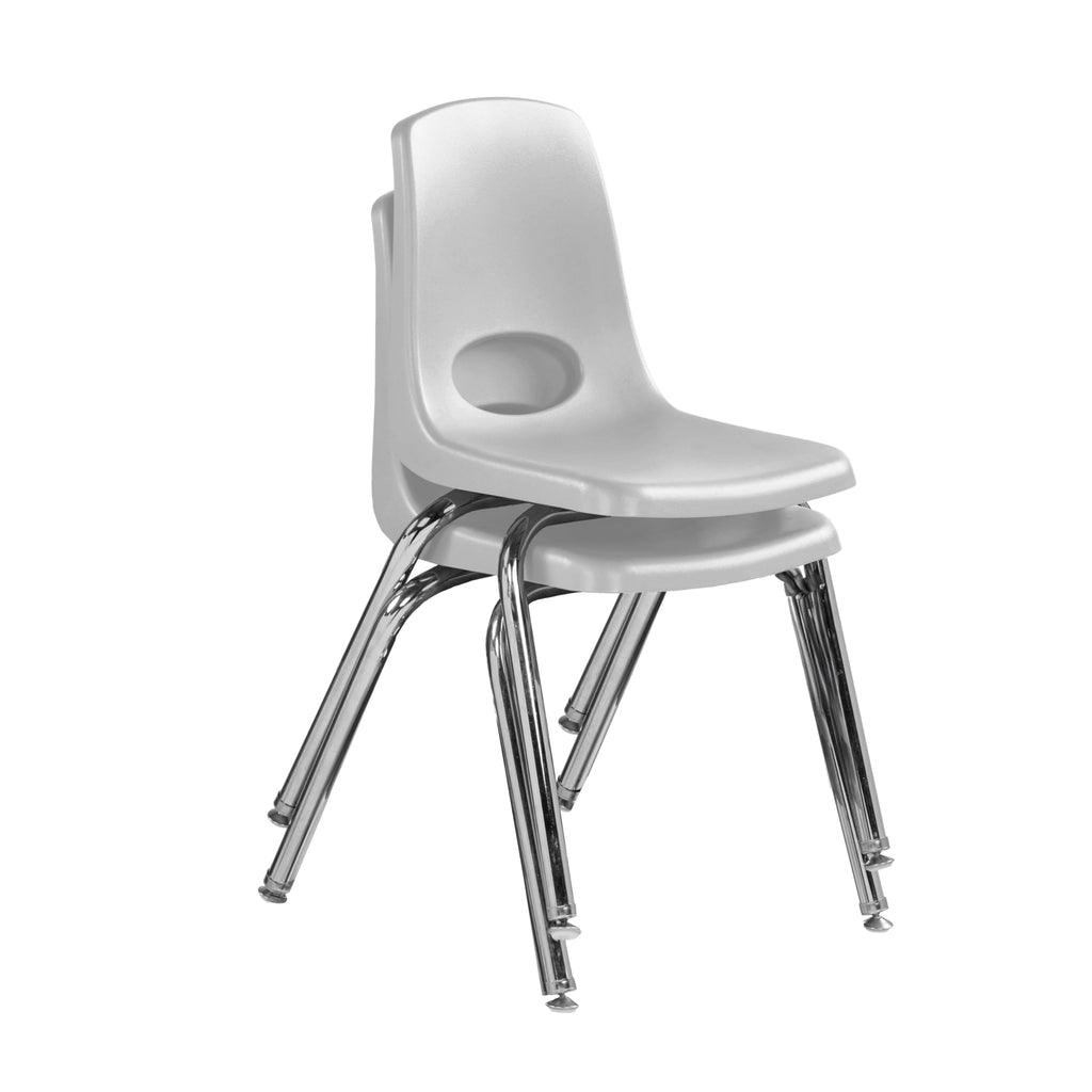16" Light Gray School Stack Chair 2-Pack G980727