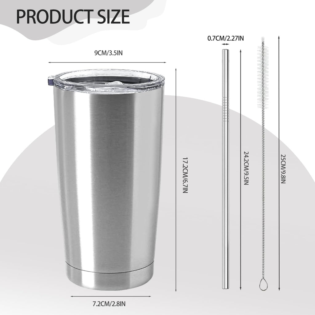 12 Pack Insulated Stainless Steel Tumbler with Lid and Straw Q688