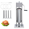 Manual Stainless Steel Sausage Stuffer with 5 Stuffing Tubes W255300