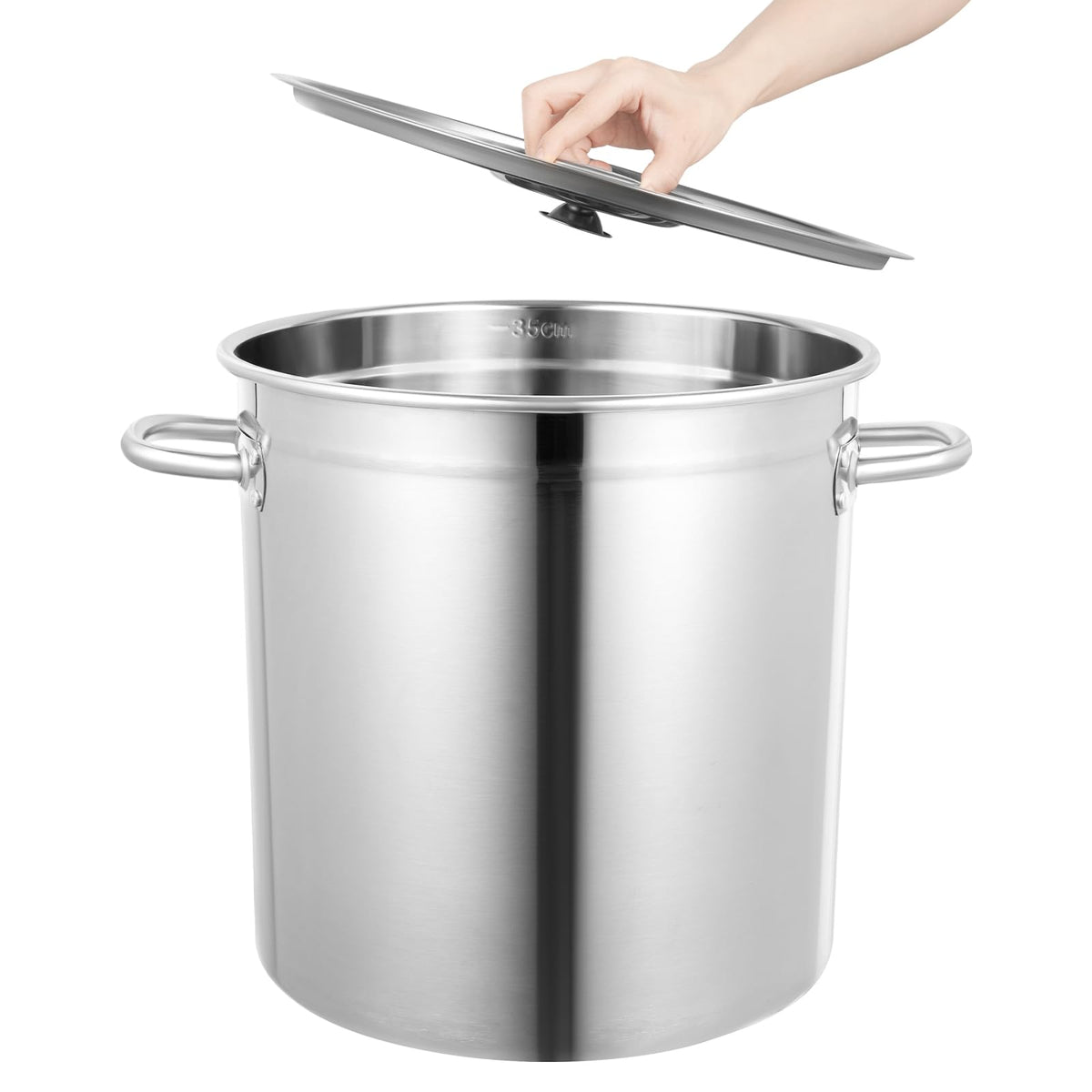 30 QT Stainless Steel Stock Pot with Lid V1257