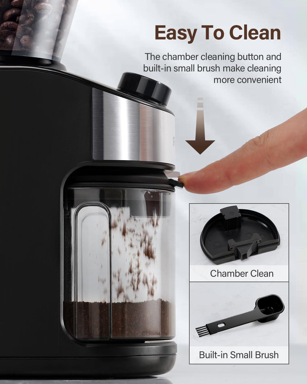 Electric Burr Coffee Grinder with 32 Grinding Sizes E10534