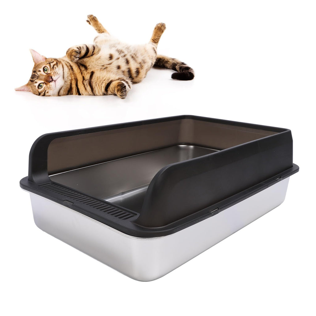 Stainless Steel Enclosed Cat Litter Box with Lid and Scoop C173407