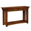 Transitional Solid Ash Console Table with 2 Drawers Y665