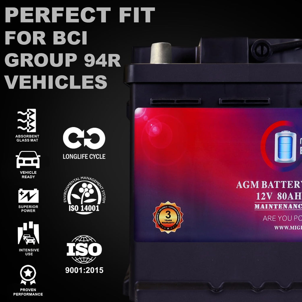 12V 80AH 850 CCA Replacement Battery G94786
