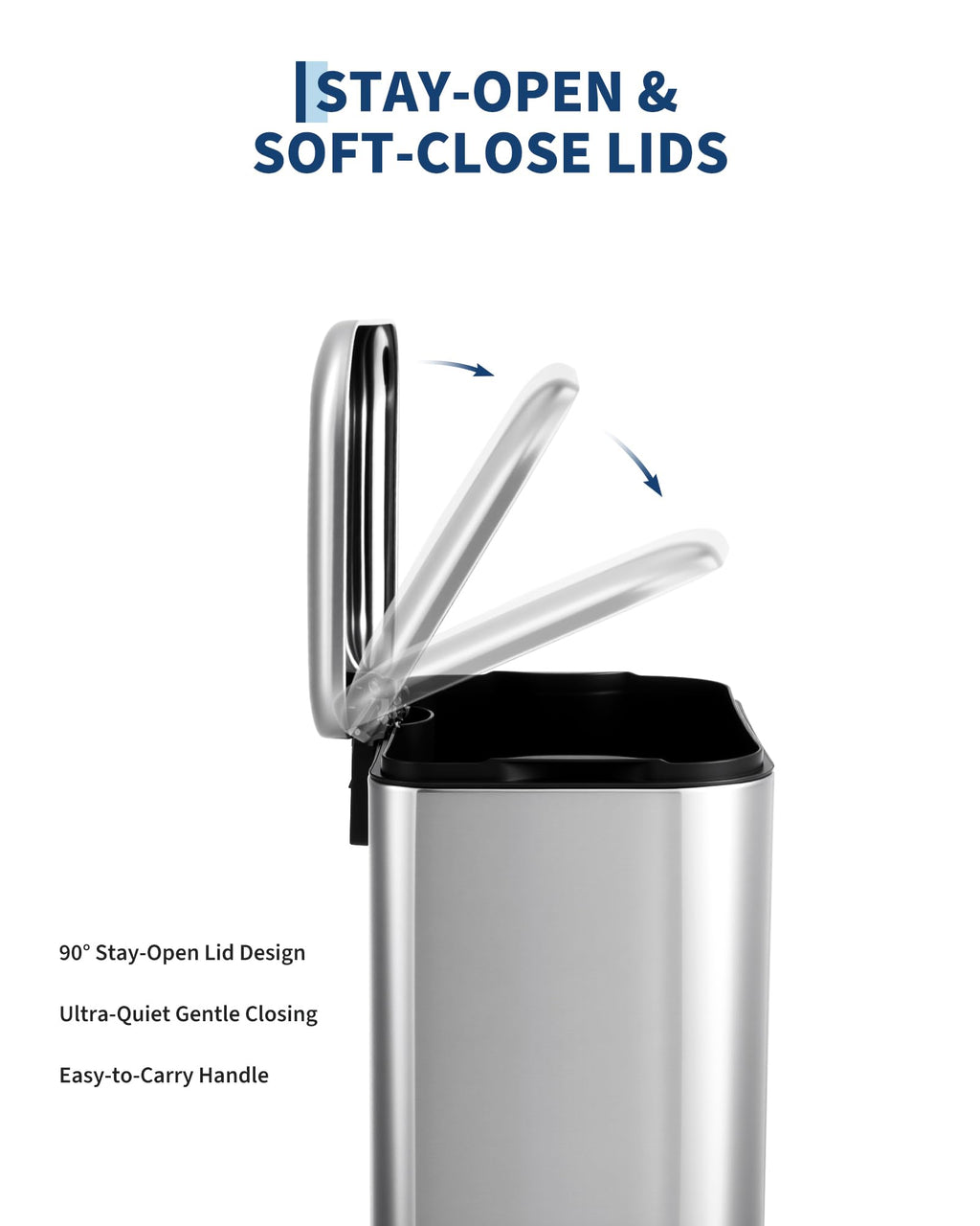 50L Stainless Steel Step Trash Can I53928