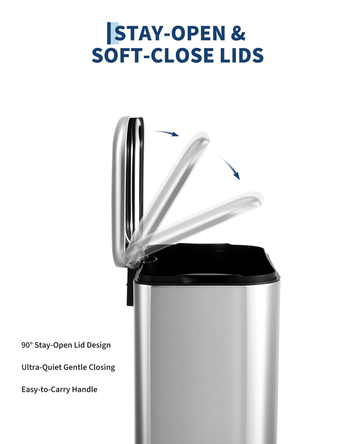 50L Stainless Steel Step Trash Can I53928