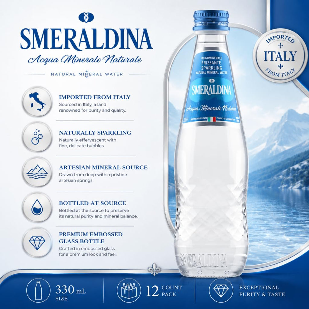 Sparkling Natural Mineral Water 11.2 fl oz Pack of 12 W6388