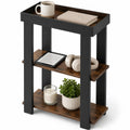 Rustic Brown 3-Tier Narrow Side Table R154082