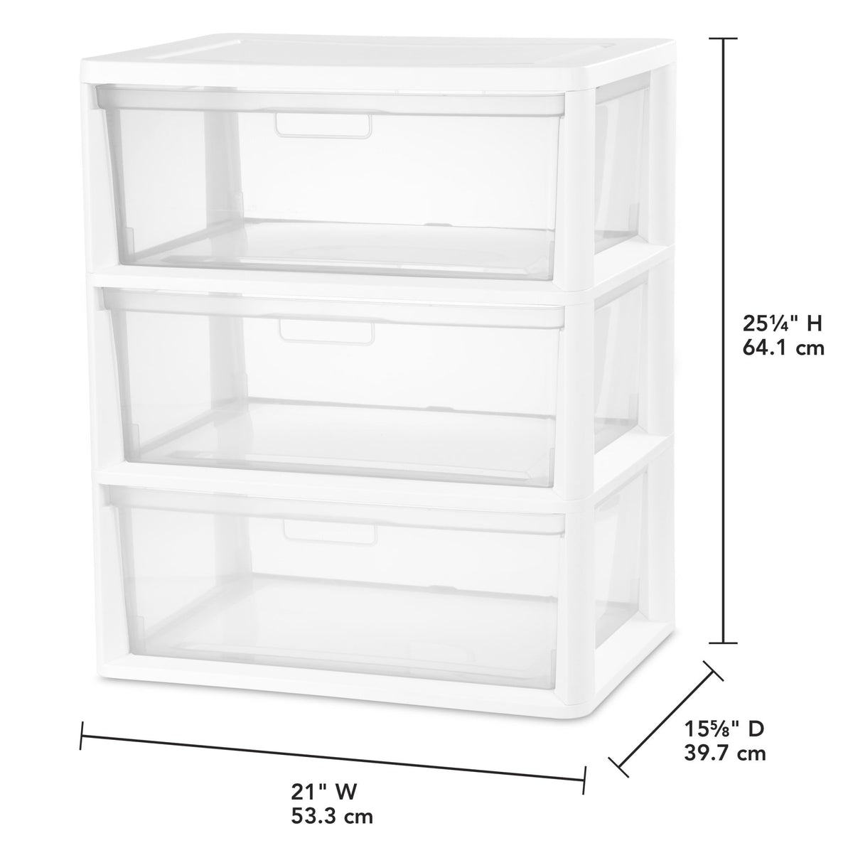 White 3 Drawer Plastic Storage Unit R48751