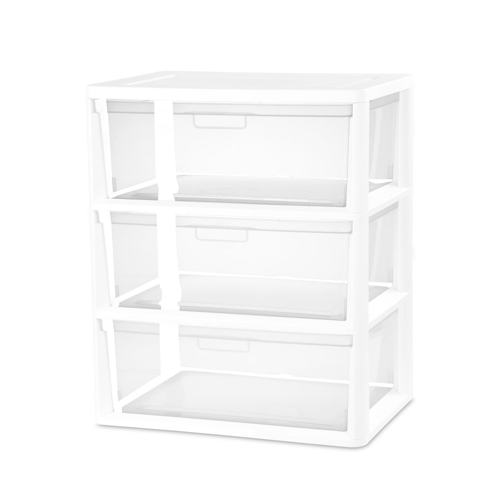 White 3 Drawer Plastic Storage Unit R48751