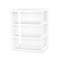 White 3 Drawer Plastic Storage Unit R48751