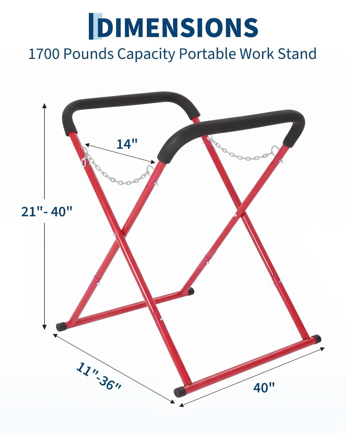 Folding Auto Body Work Stand 500 LBS Capacity Adjustable Height O141