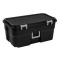 Black 22 Gal Wheeled Plastic Storage Trunk 2 Pack R849