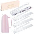 Clear Acrylic 17.5inch Mahjong Racks with Magnetic Pushers, 4 PCS B4059