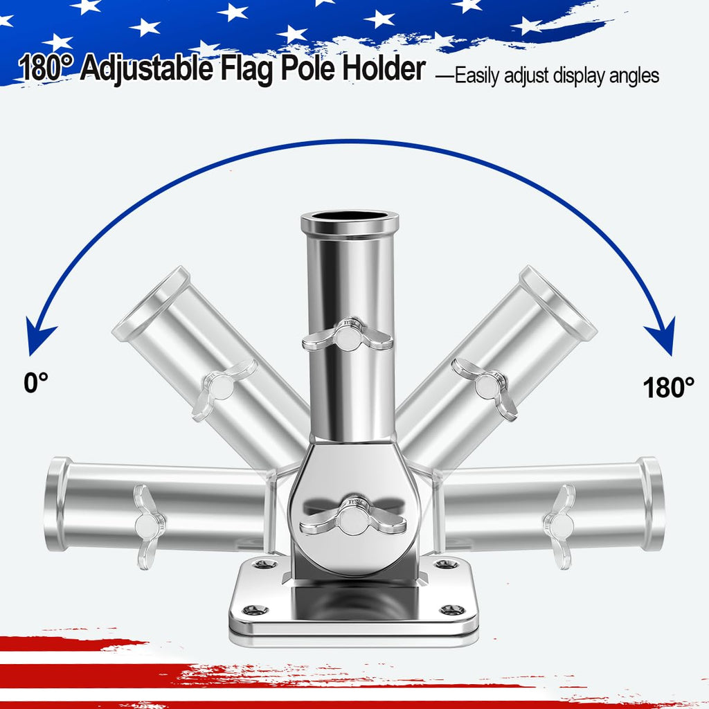 Adjustable 316 Stainless Steel Flag Pole Holder N2726