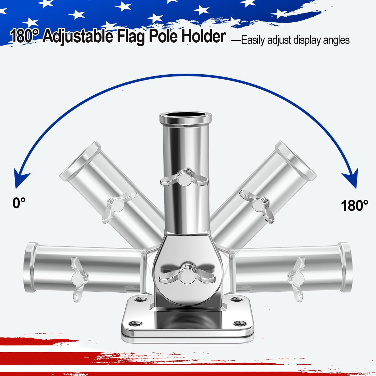 Adjustable 316 Stainless Steel Flag Pole Holder N2726