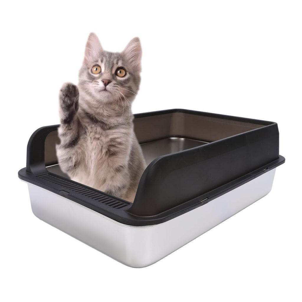 Stainless Steel Enclosed Cat Litter Box with Lid and Scoop C173407
