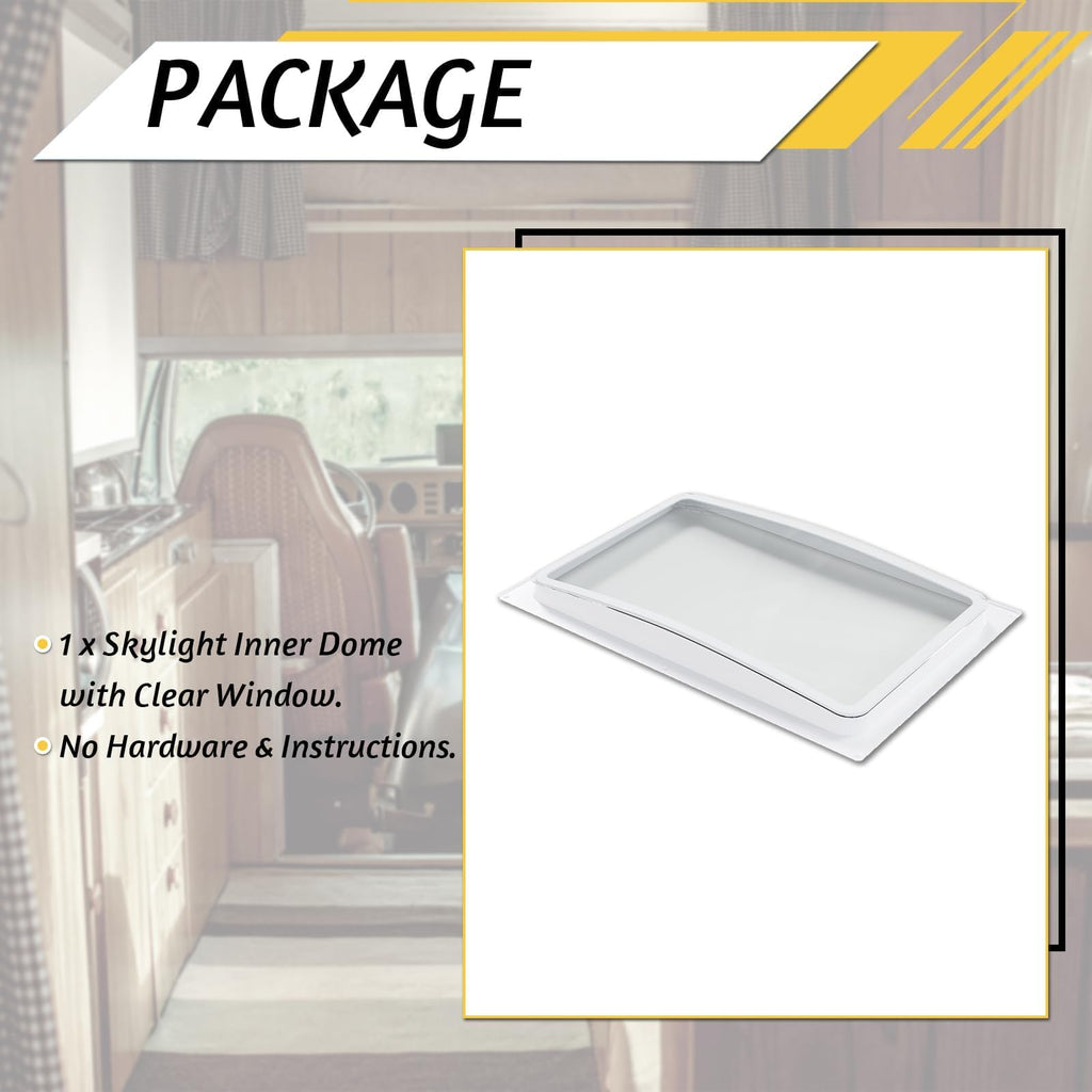 24" Shatterproof Clear RV Skylight Dome Cover S968515